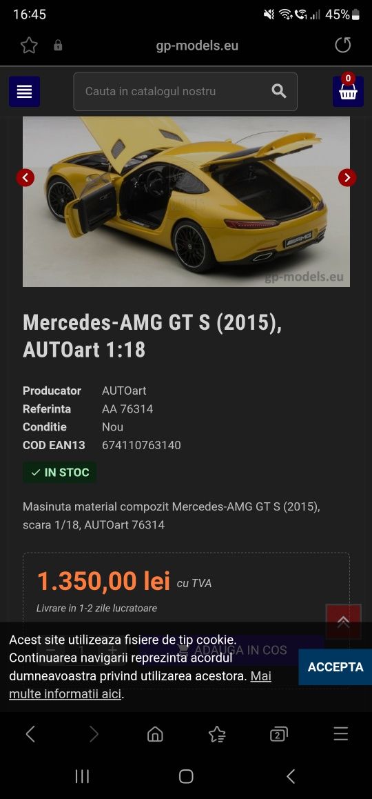 Mercedes 1:18 amg gt s