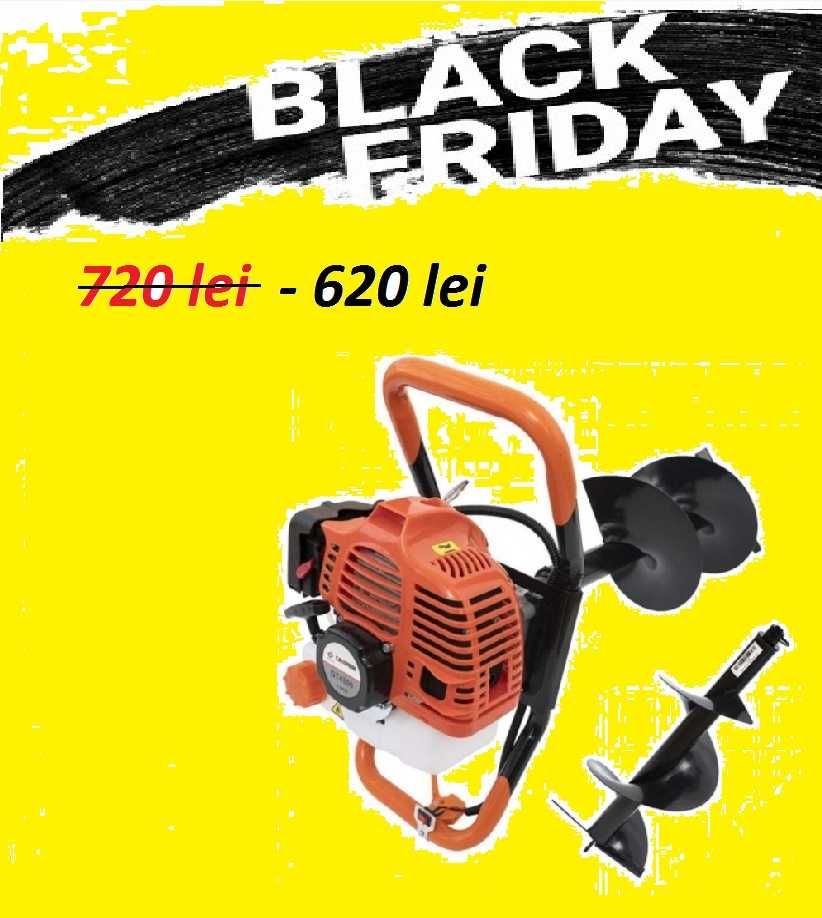 Motoburghiu Foreza de Pamant CAMPION, GT4350+2 Burghie 150mm si 250mm