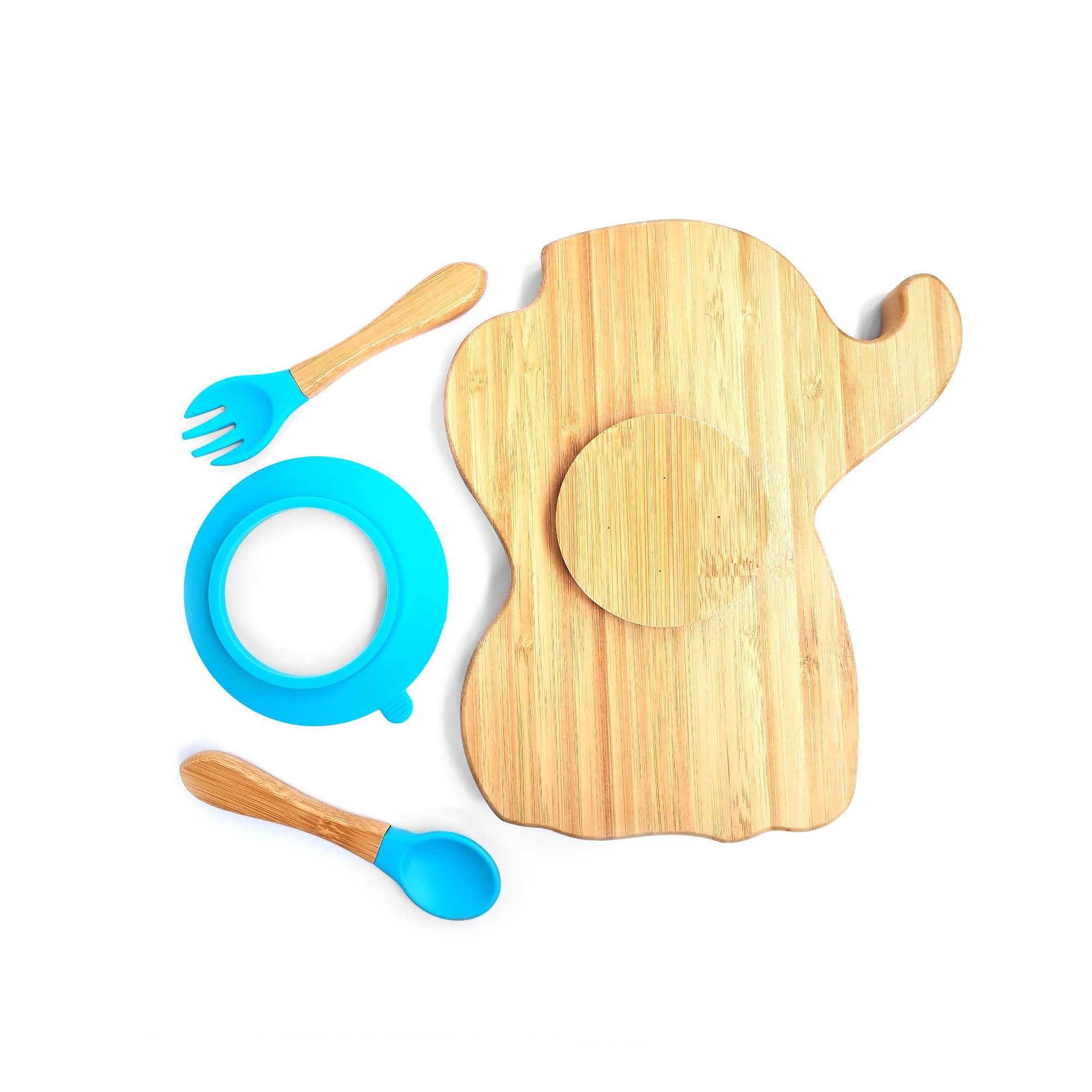 Set diversificare bambus elefant, bebelusi si copii 6+ luni