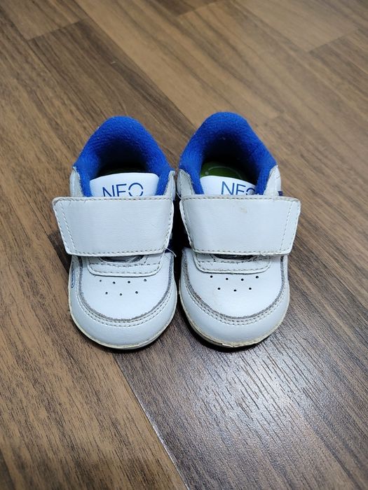 Adidasi Originali Adidas Neo Bebelusi, Albi/Albaștri, Mărimea 18 (10 c
