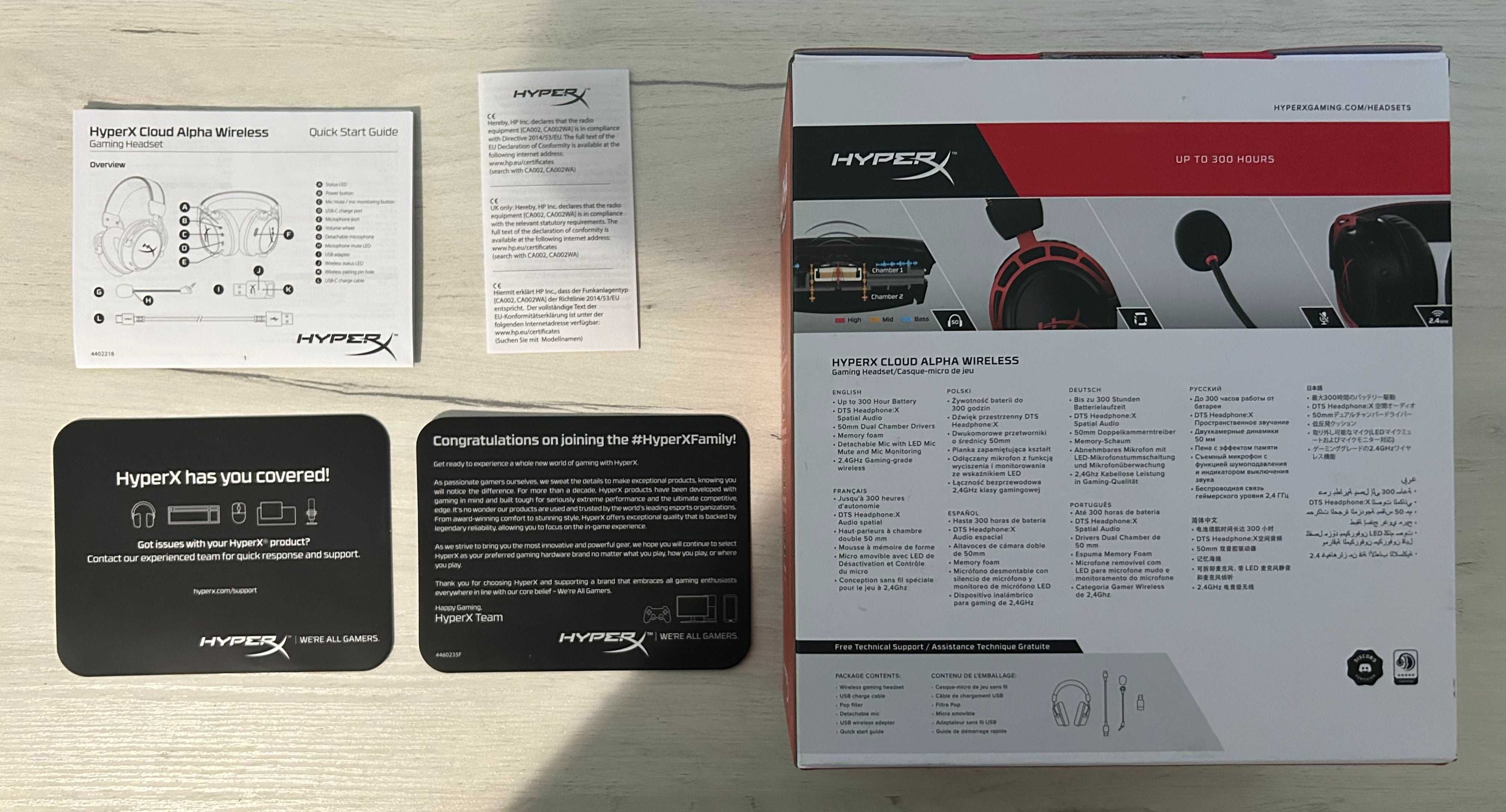 Беспроводная компьютерная гарнитура HyperX Cloud Alpha Wireless