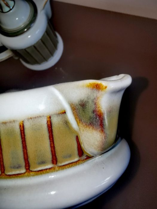 Антикварен комплект от сервиз за чай кафе чайник с похлупак и каничка