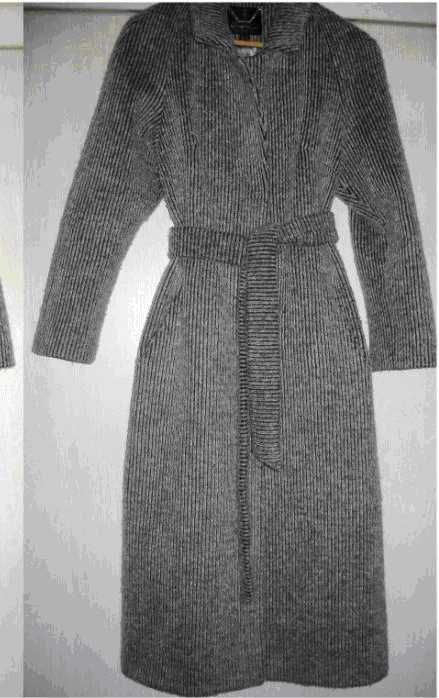 Стильное пальто, вязаное, натуральное, 42-44-46 размеры, ВЕСНА- ЗИМА.