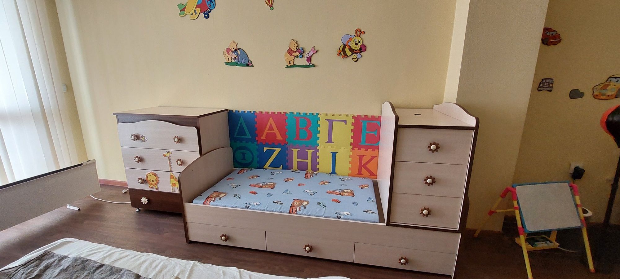 Трансформираща бебешка кошара Dizain Baby "Джунгла" 3 в 1