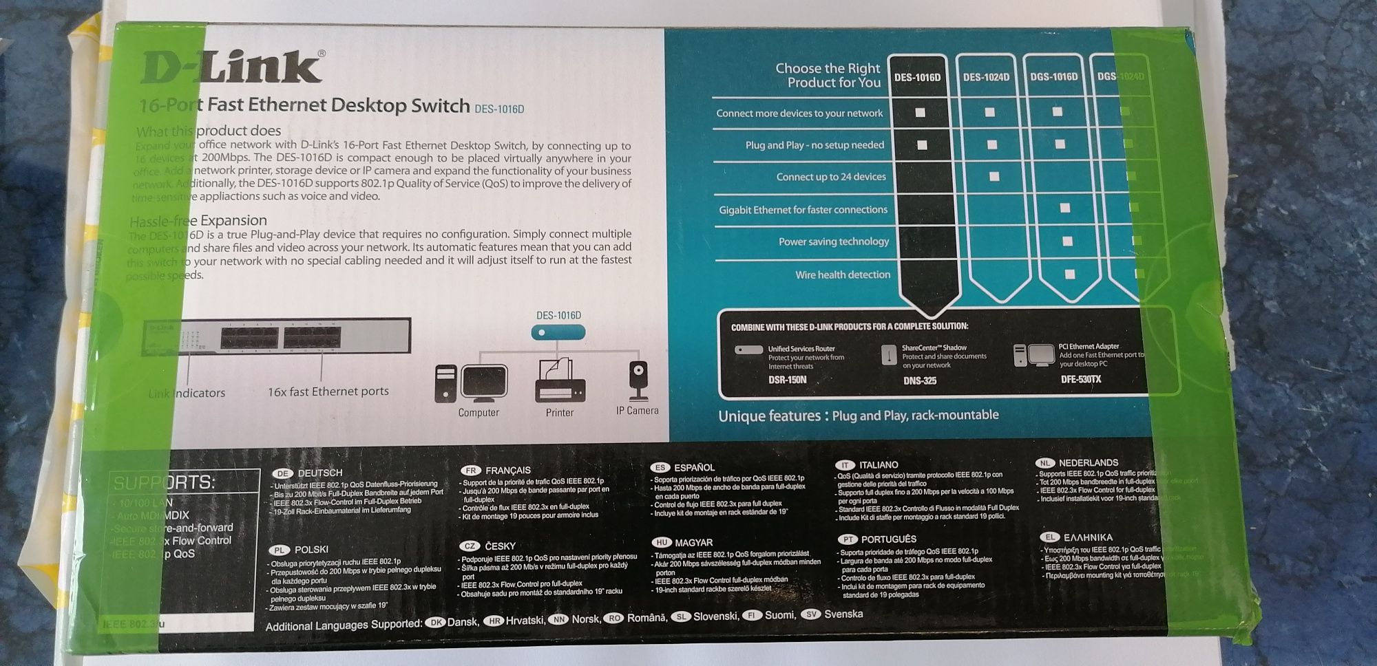 Swich D-link DES-1016D