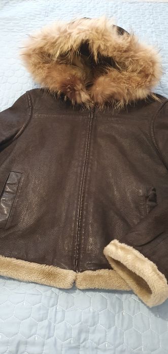 geaca piele cu blana