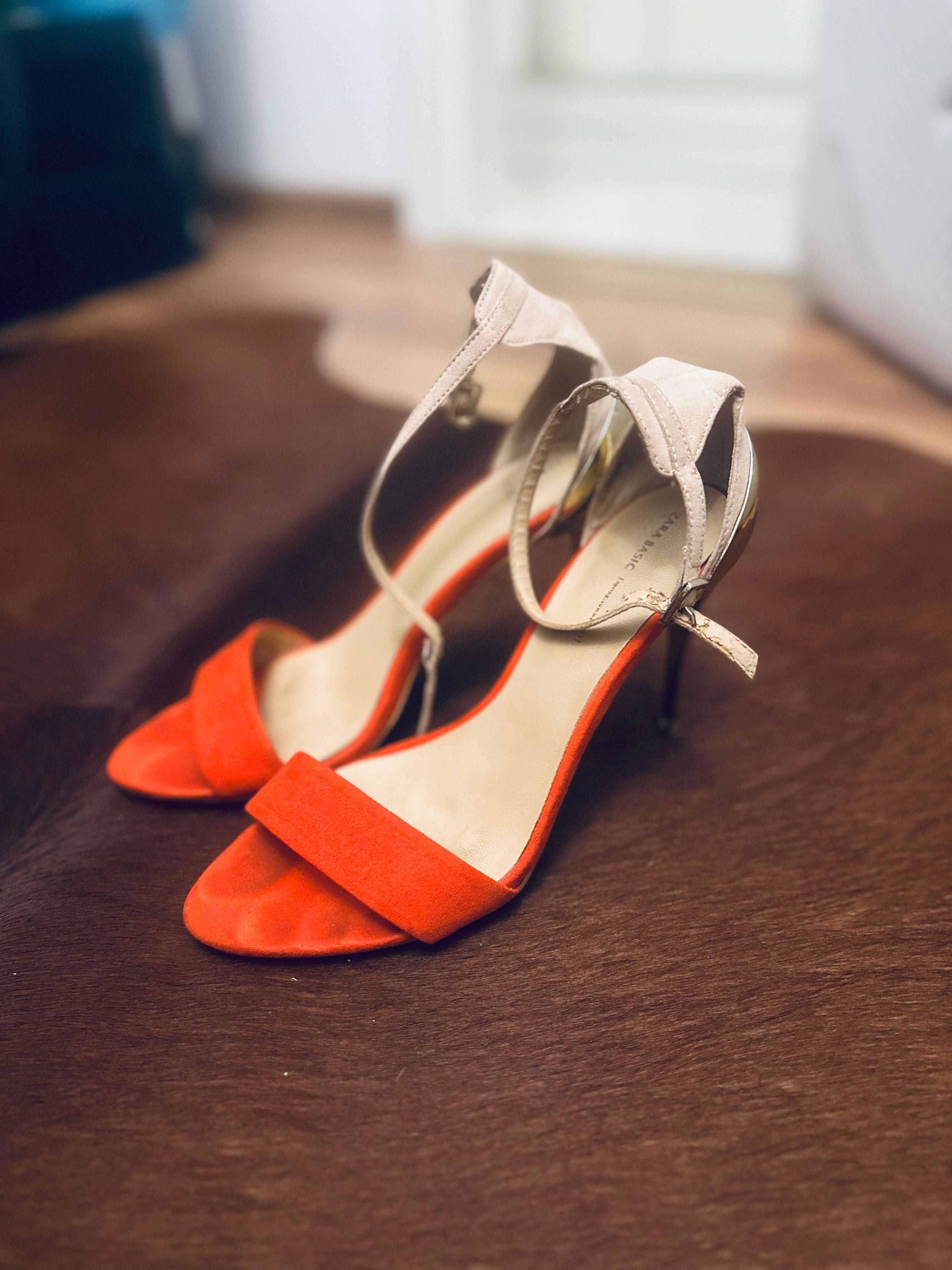 Sandale Zara portocaliu bej