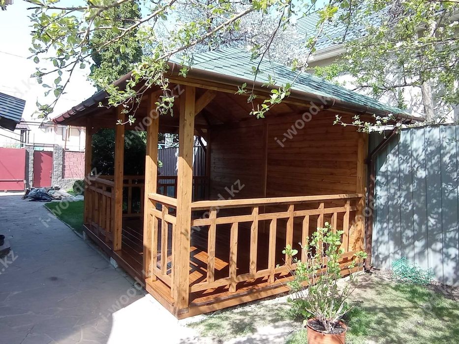 Деревянные беседки на заказ в Алматы