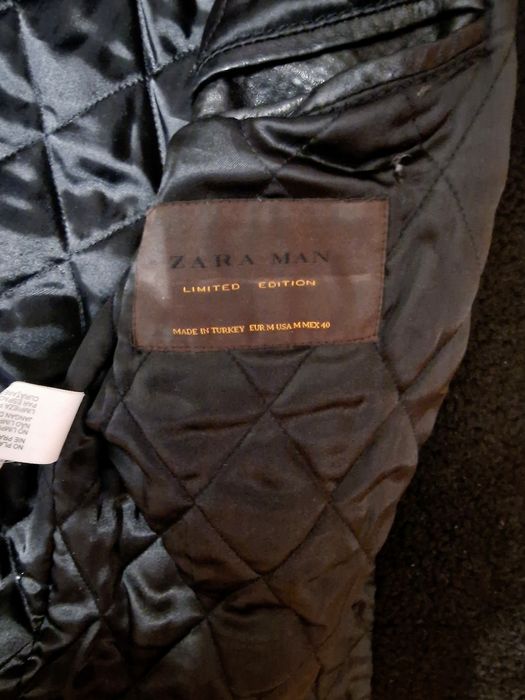 Geaca barbati matlasata Zara,sezonul rece,piele eco,insertii blanita