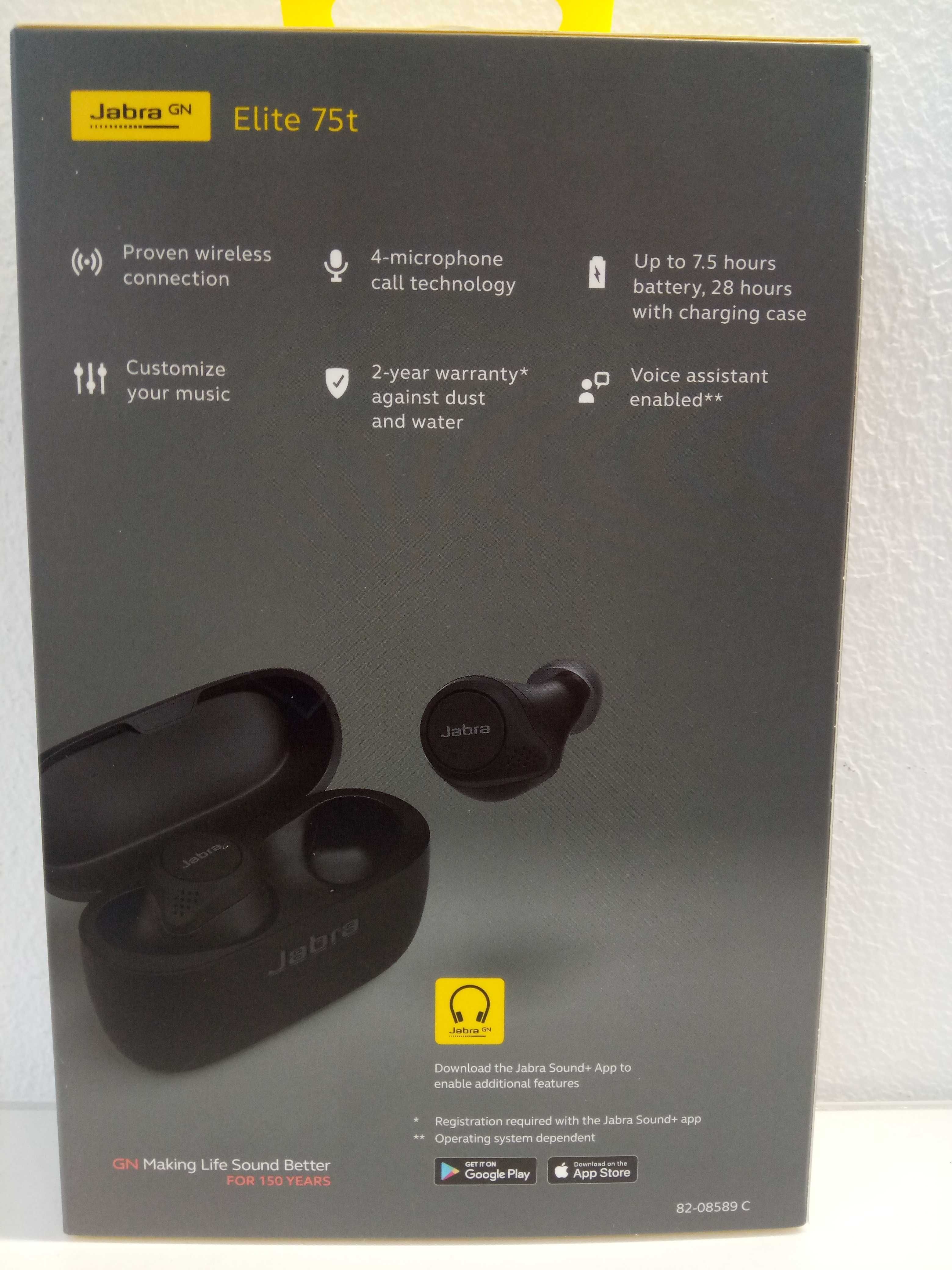 Casti JABRA ELITE 75T (tehnologie cu 4 microfoane)