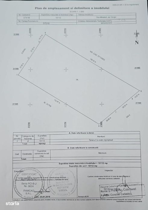 Teren 10000 MP Mihailesti la DN