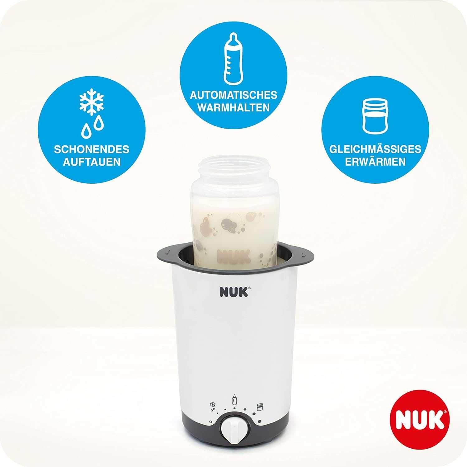 Уред за затопляне на храна NUK Thermo 3 в 1, За Чаши и Бутилки