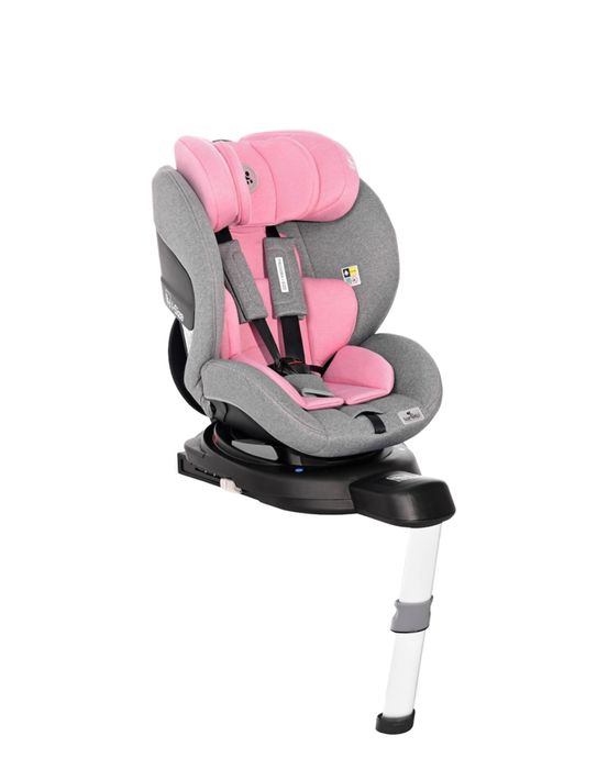Scaun auto copii ISOFIX Lorelli Proxima, rotativ, 40-105 cm, Roz/Gri