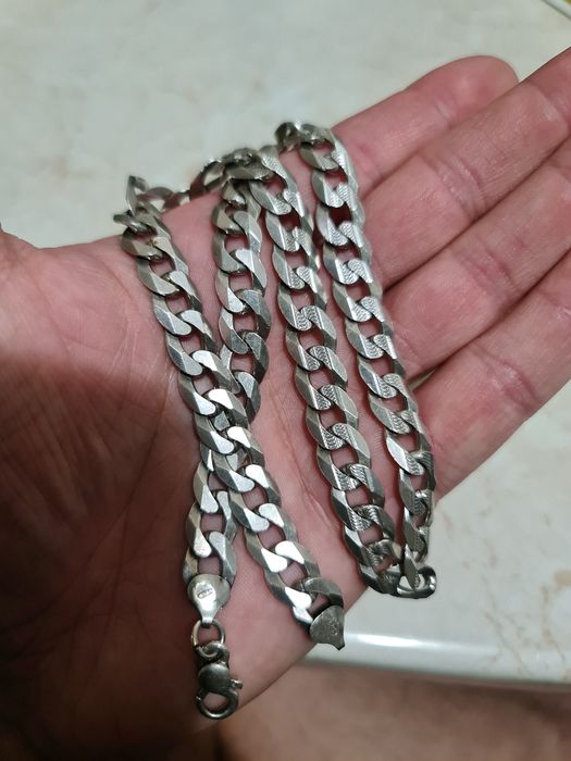 Lant argint masiv 925 italy,model gros cuban,stare perfecta,nou