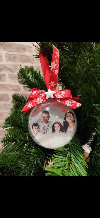 Коледна топка със снимка или надпис