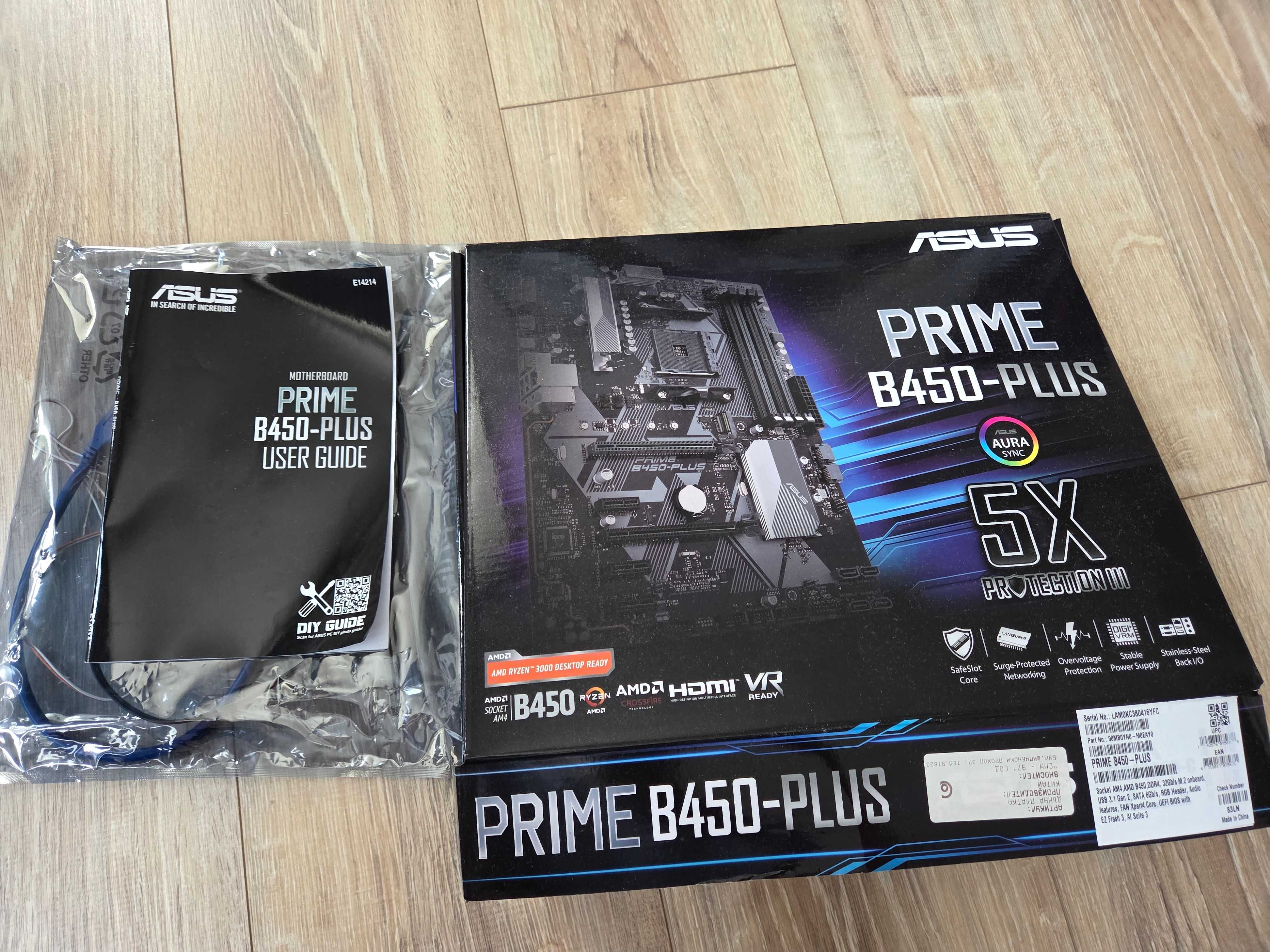 Дънна платка Asus Prime B450-Plus / AM4