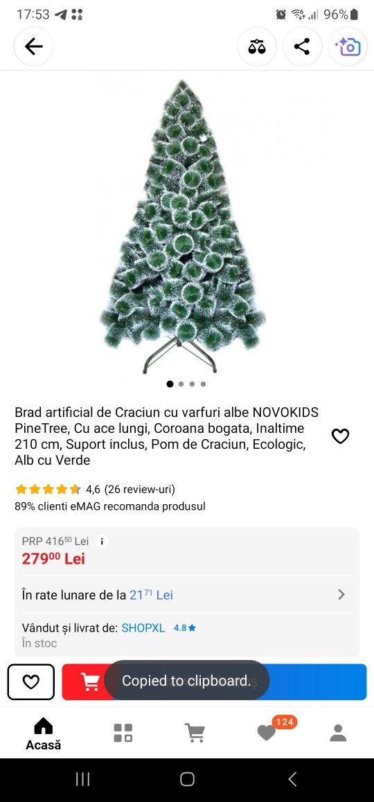 Brad artificial de Craciun cu varfuri albe 210 cm