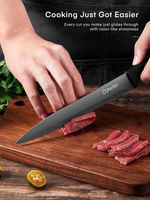 Комплект ножове D.Perlla с блок, 15 части