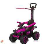 Кола за яздене с дръжка chipolino ATV розова