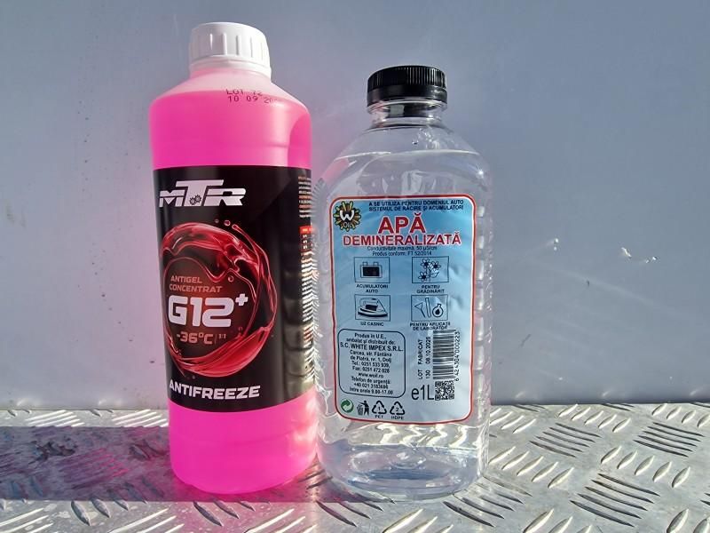 Antigel concentrat G12 - 30 grade+ apa demineralizata