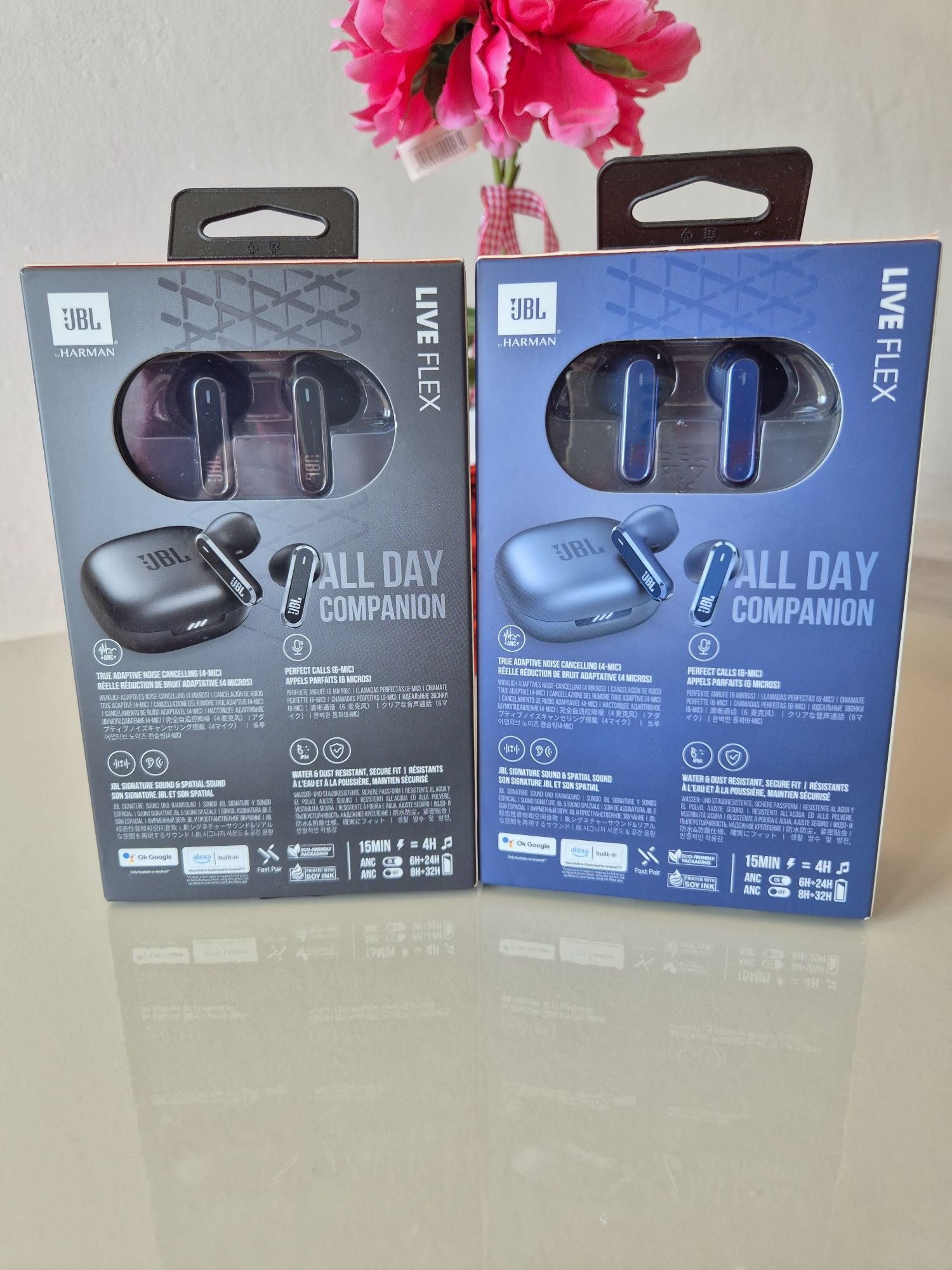 Casti in-ear true wireless JBL Live Flex, Spatial-Signature Sound,Noi!