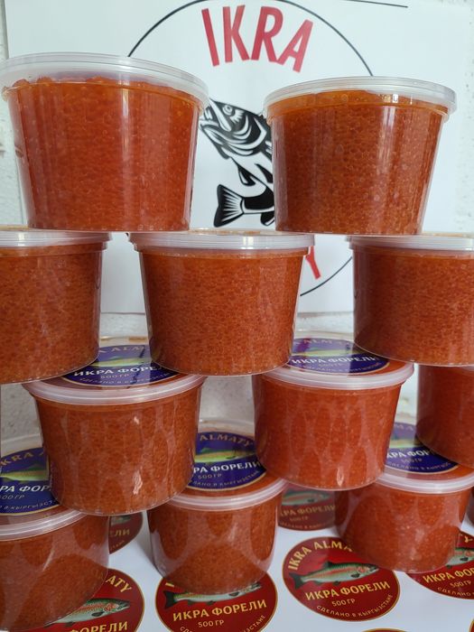 Икра горбуши. Икра форели. Икра кеты.