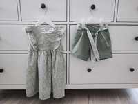 Set H&M rochiță pantaloni scurți fetiță 104 3-4 ani