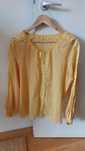 Bluza galbena cu dantela hand made