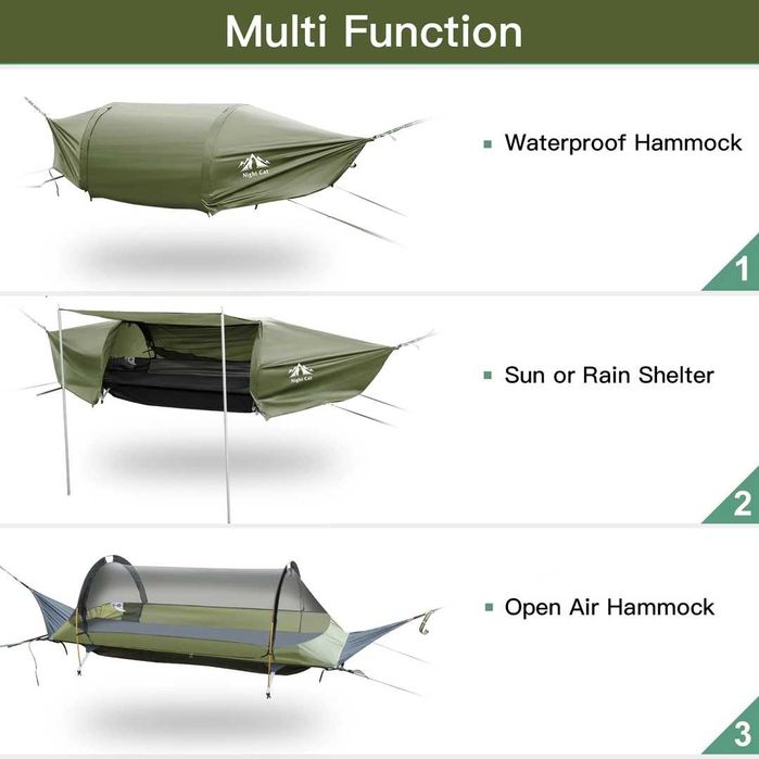 Cort hamac cu podea plată Night Cat