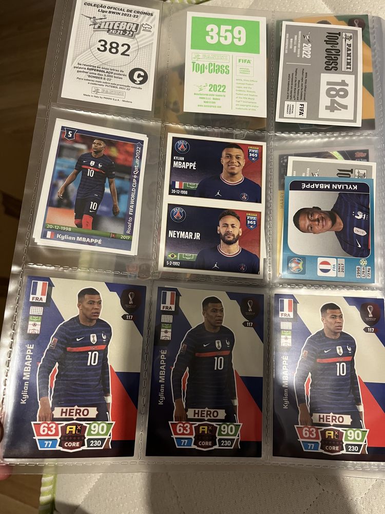 Cartonase si stickere Panini Topps Ronaldo Messi Neymar Mbappe Haaland