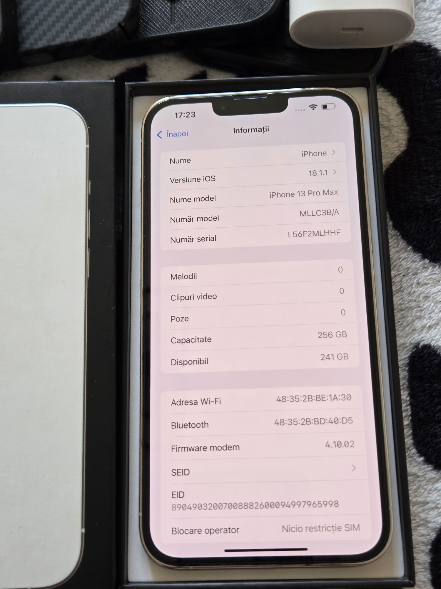 Vand IPhone 13 pro max 256GB baterie 86% Full box