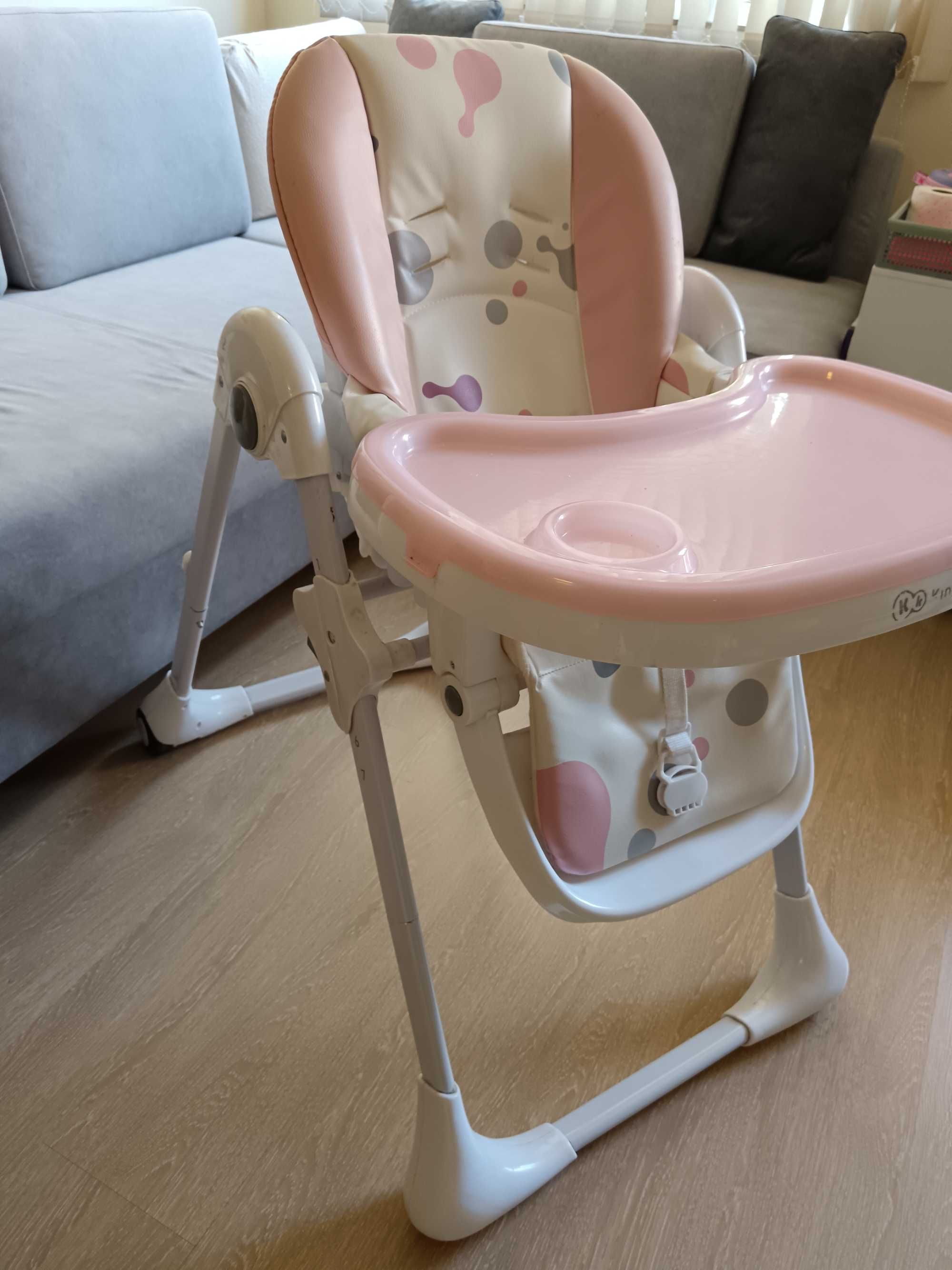 Стол за хранене Kinderkraft Yummy, Розово