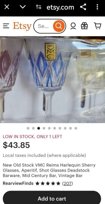 Set pahare cristal sigilat - Franța