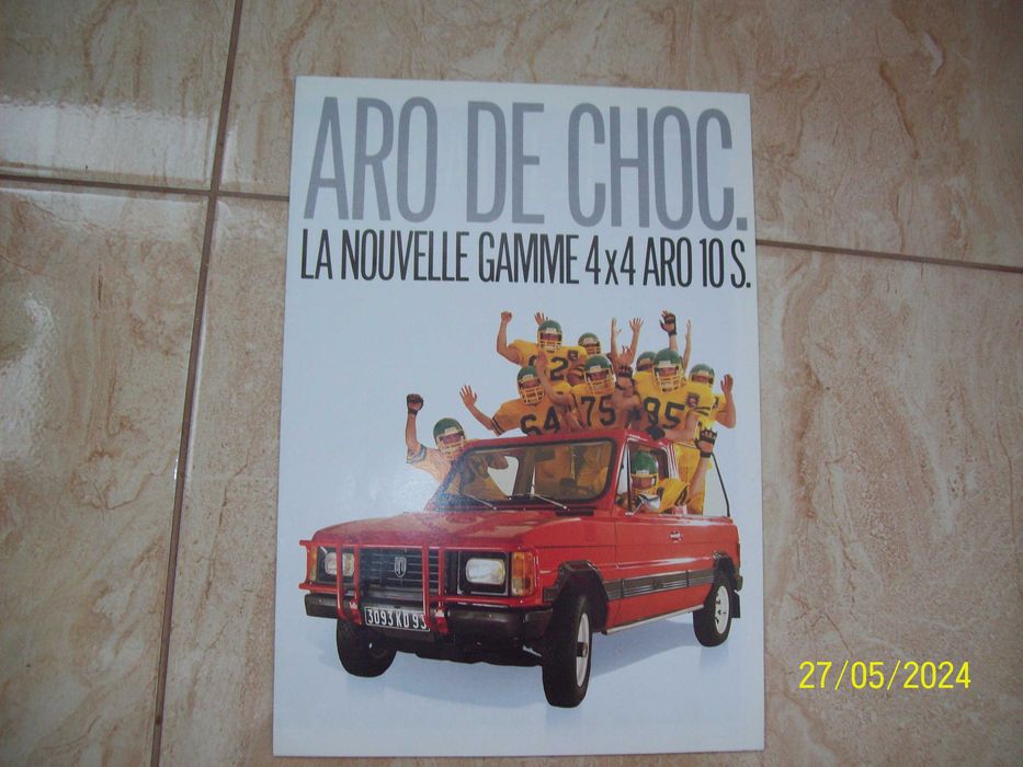 Pliant vechi auto epoca ARO 10 limba franceza