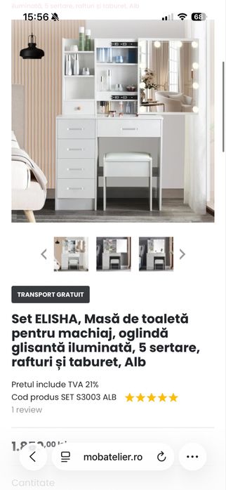 Birou elisha luat cu 1200lei vand cu 700