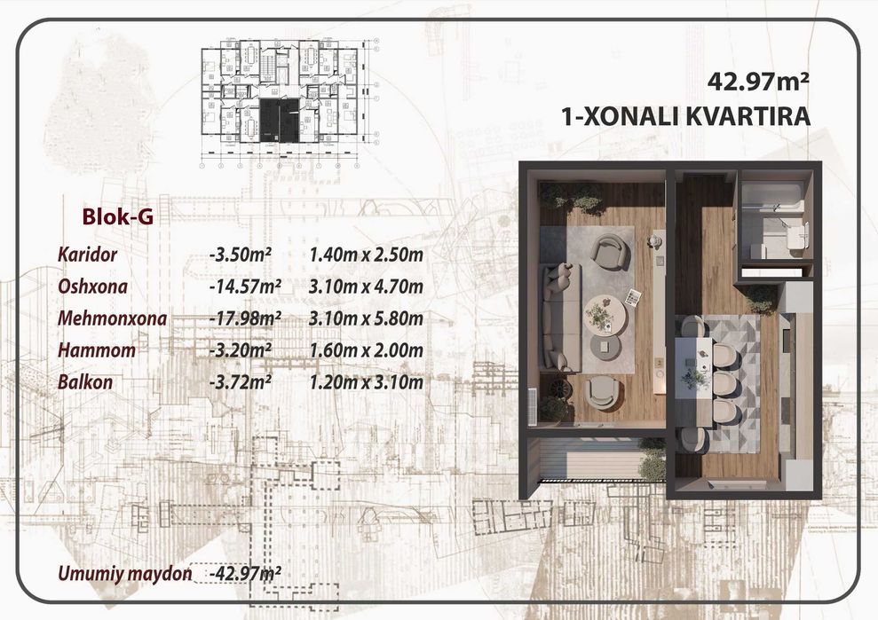 Надежный застройщик, 1-комн с ремонтом, 32 месяца рассрочка(707)