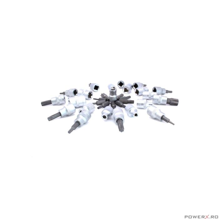 Trusa 34 chei, torx, biti, e-torx, 3/4", Asta