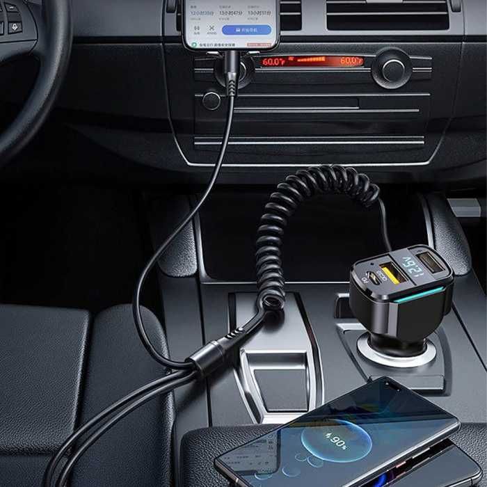 Бързо зарядно К4 с 2 USB порта и кабел