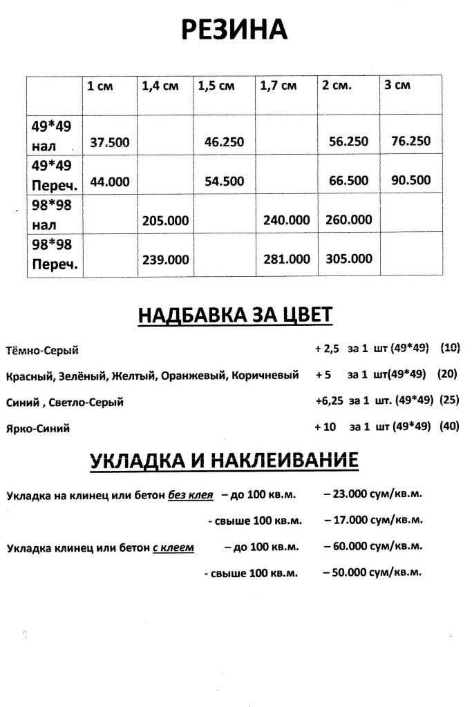 Резина листовая по 37500 сум (ДЕШЕВЛЕ НЕ НАЙДЁТЕ!!)