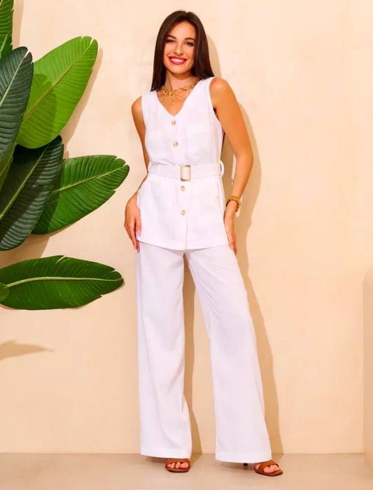 Костюм брючный двойка льняной