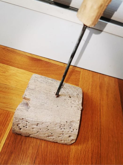 Антикварна декоративна рибка фигура на стойка рециклирани материали