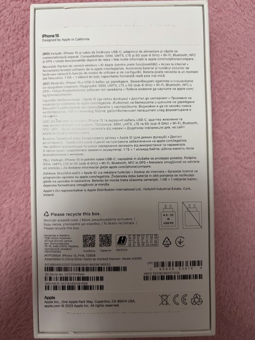 Iphone 15,128gb,pink