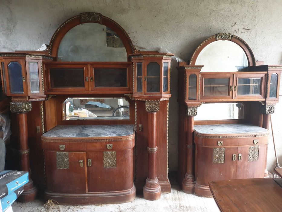 Mobilier de sufragerie Art Deco din stejar masiv