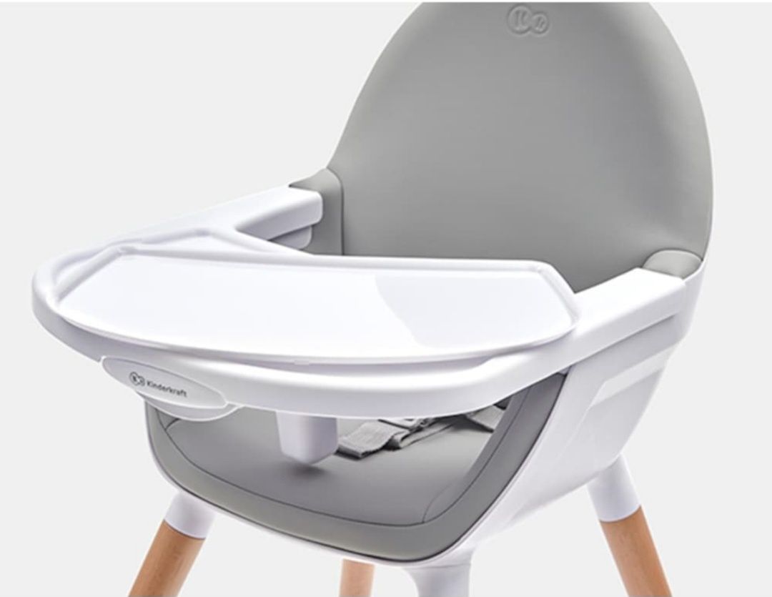 Scaun de masa 2 in 1 Kinderkraft Fini, Gri/Alb