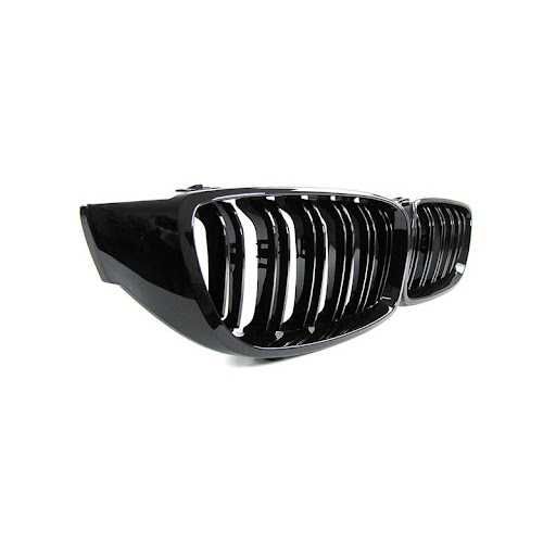 Grile duble BMW Seria 4 F32/ F33 negru lucios