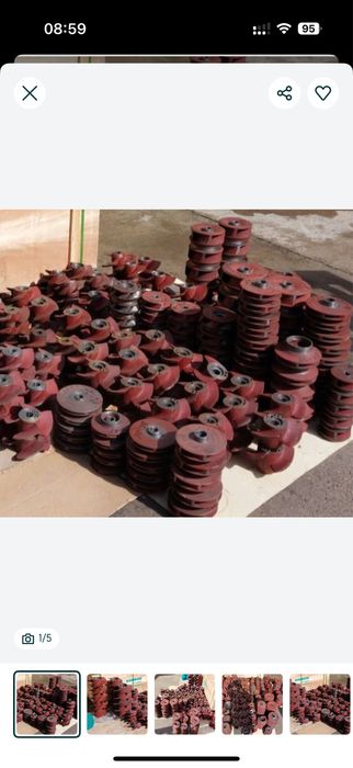 Nasos zapchast krilchatka chugun крилчатка крыльчатка для насоса