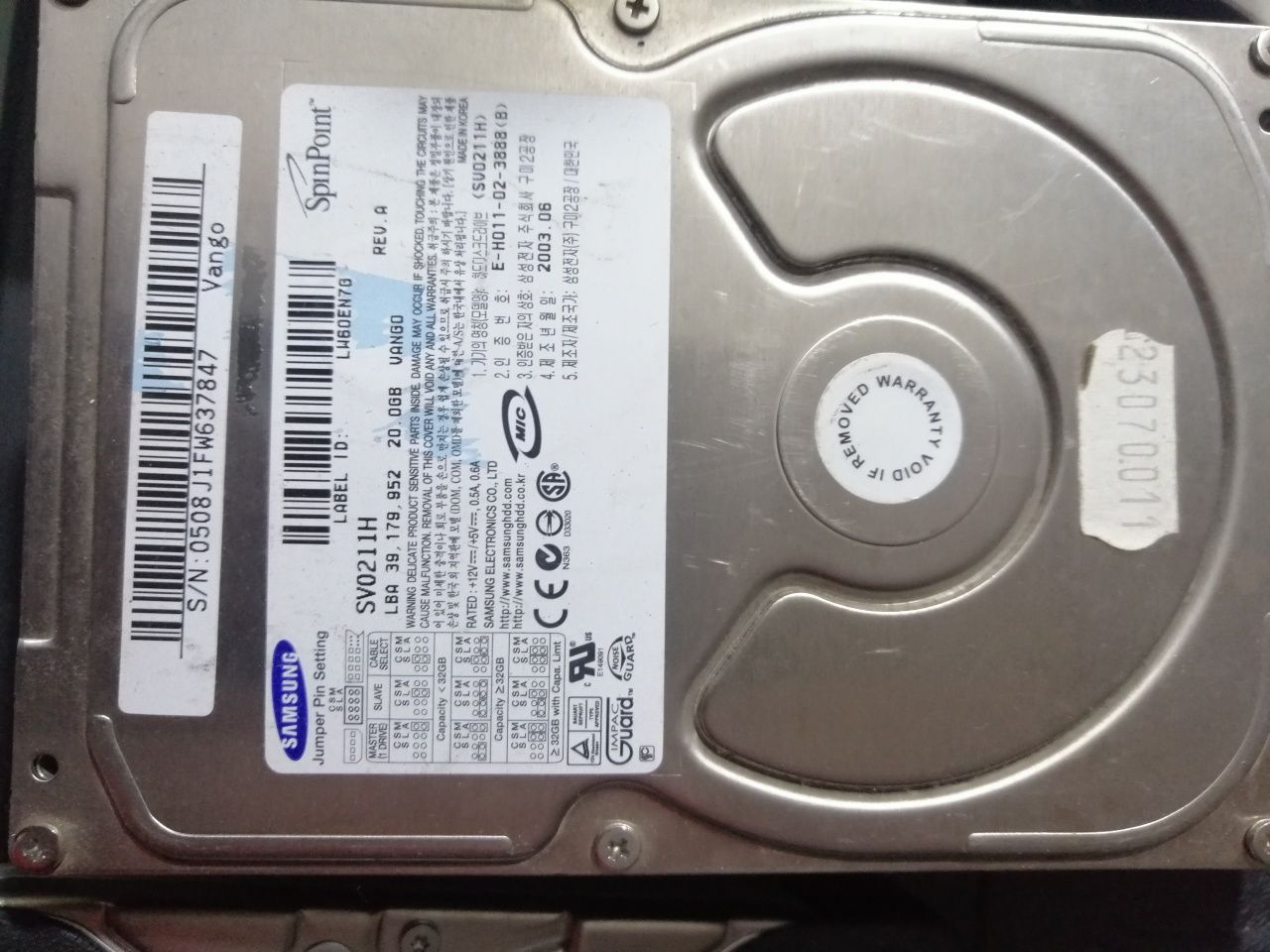 Vand hard disk HDD  PC IDE