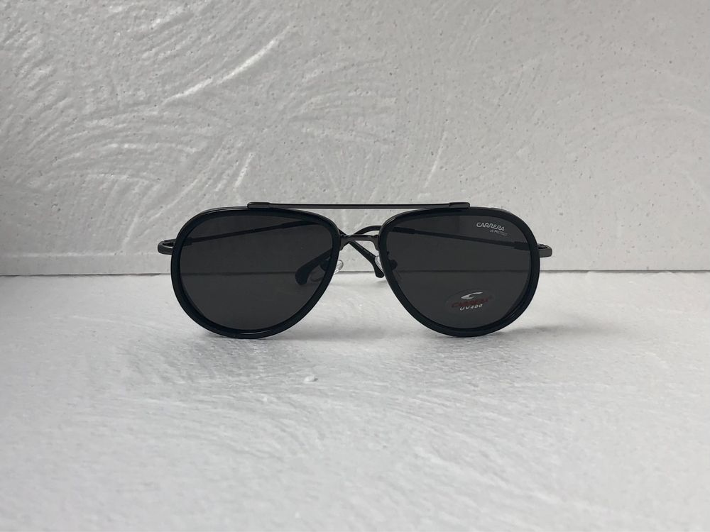 Carrera Мъжки слънчеви очила авиатор 3 цвята черни мат черни лак C 38