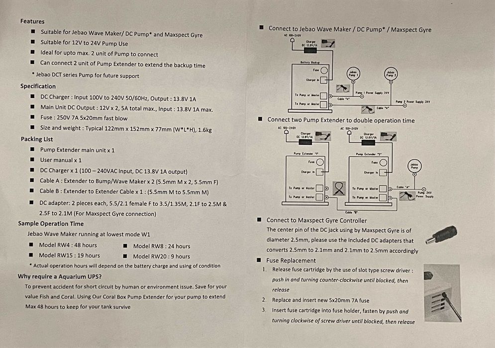 Baterie backup Coral Box - UPS pentru acvariu