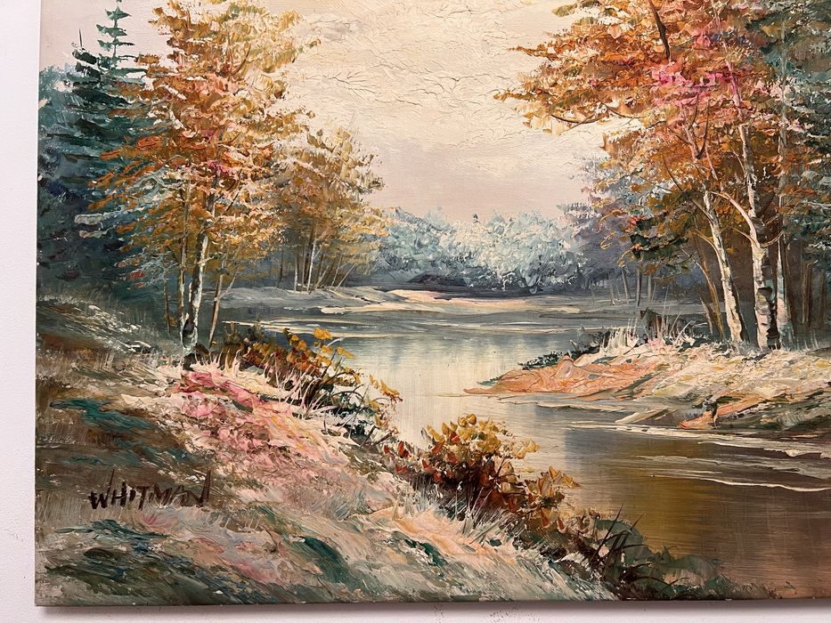 Pictura in ulei pe panza semnata.